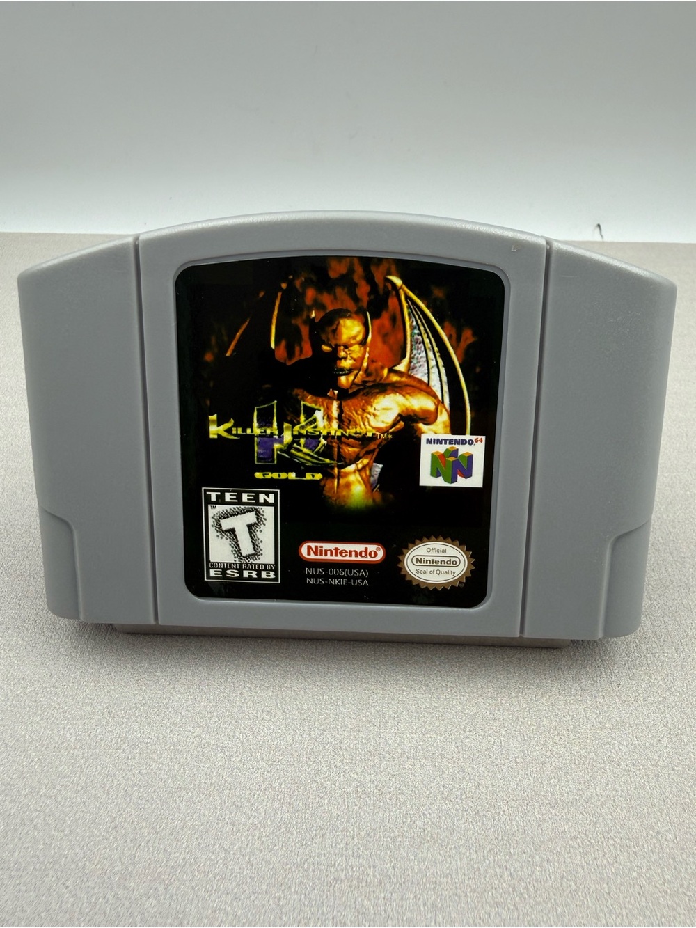 Nintendo Killer Instinct Gold N64 Cartridge - Gray and Black Label